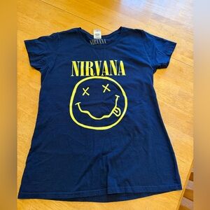 Fruit of the Loom Navy T‑Shirt with Yellow Print